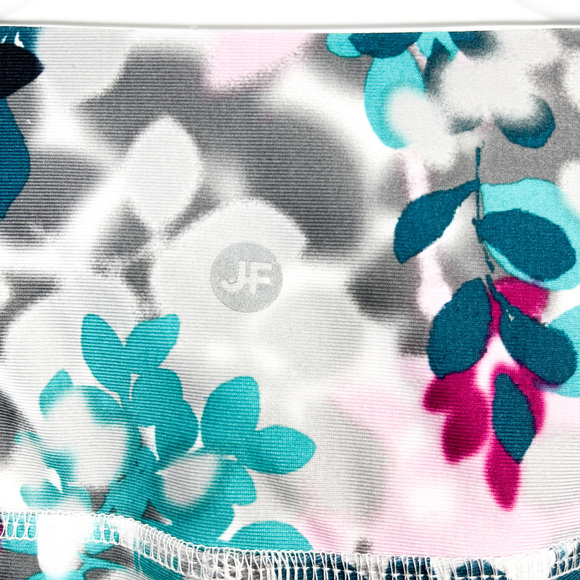 Joe Fresh Blue, Grey, White & Pink Floral Athletic Leggings - Picture 8 of 9